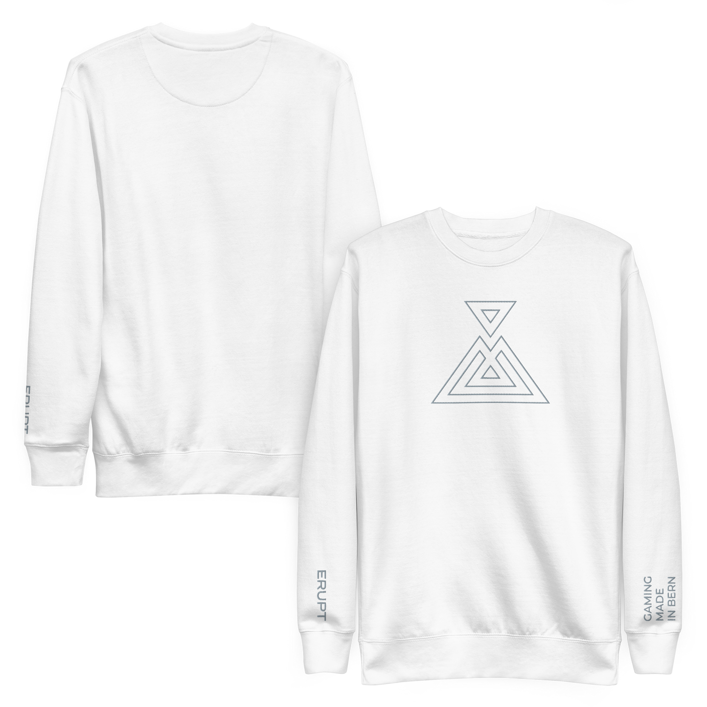 ERUPT Logo Outline Sweater White