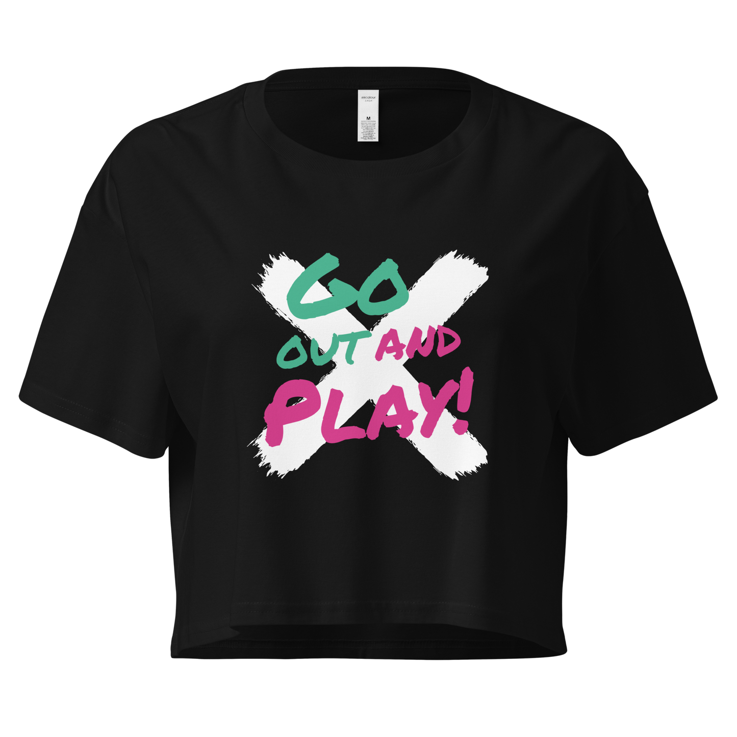 ERUPT Go out and Play Crop Top Black
